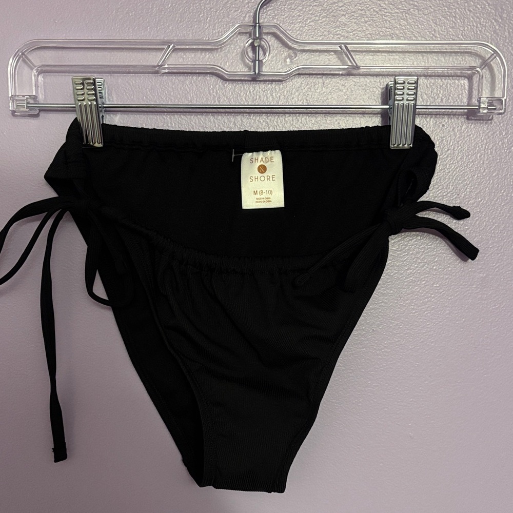 Shade & Shore Black Bikini Bottoms with Side Ties